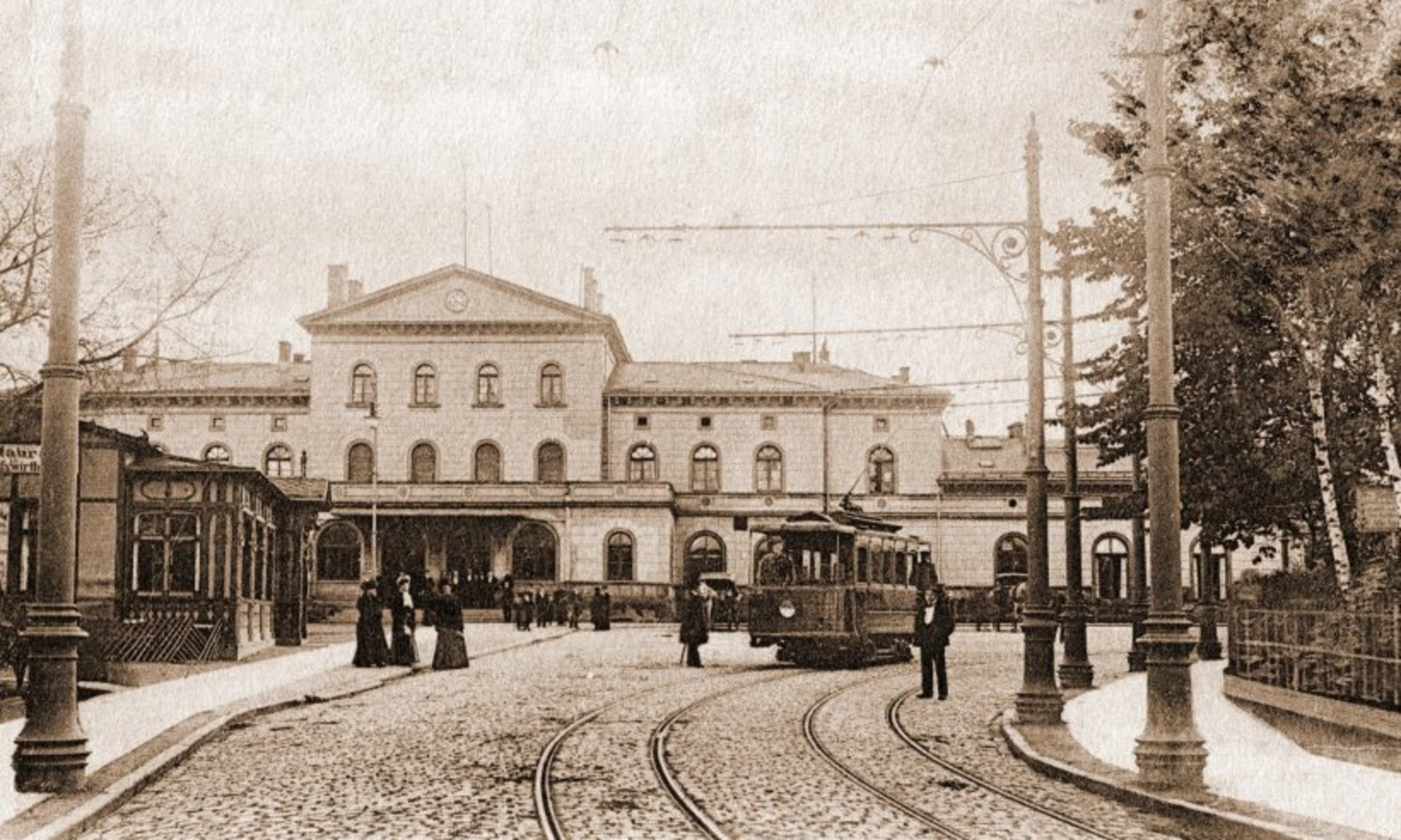 Historisches Foto vom Bahnhof Gotha