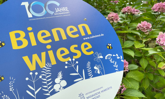 Schild für unsere "Bienenwiese"