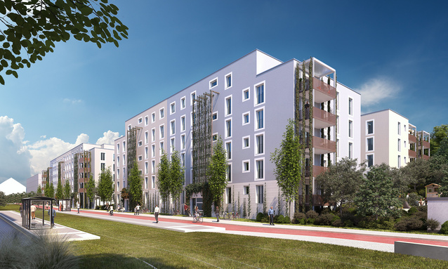 Visualisierung Neubau Mariengärten in Darmstadt-Bessungen