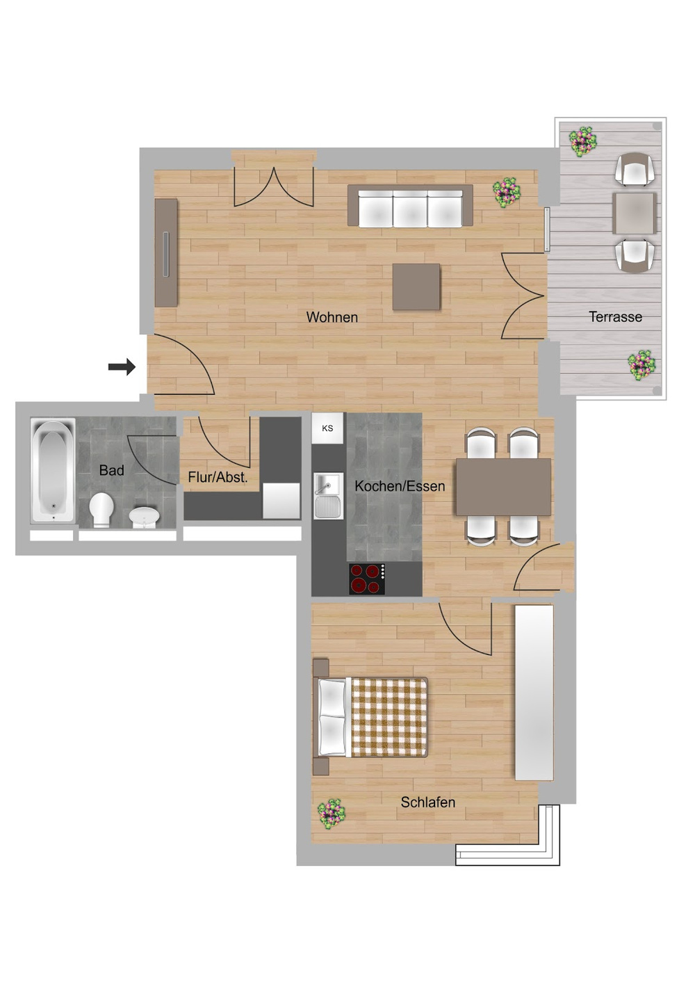 Grundriss Typ 2xU