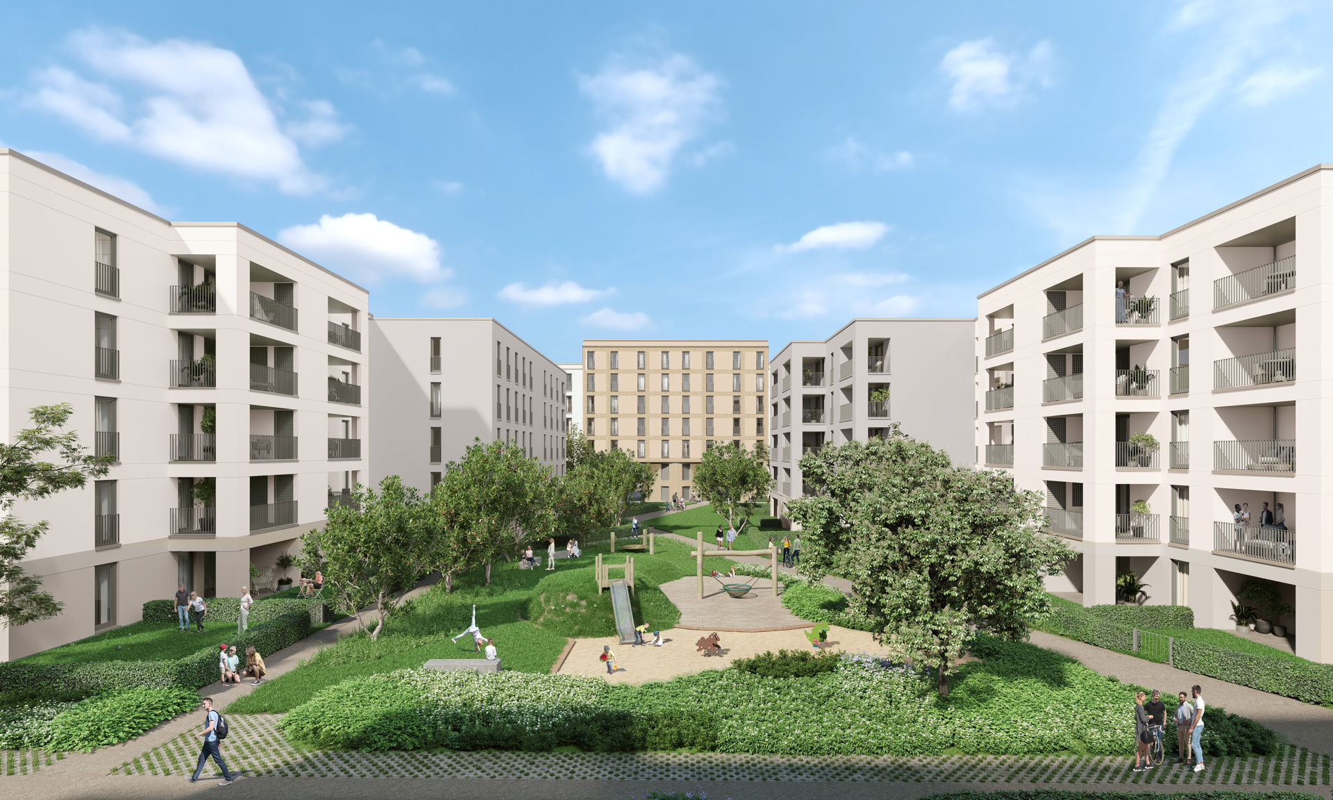 Visualisierung nuville Bockenheim - Baufeld D1