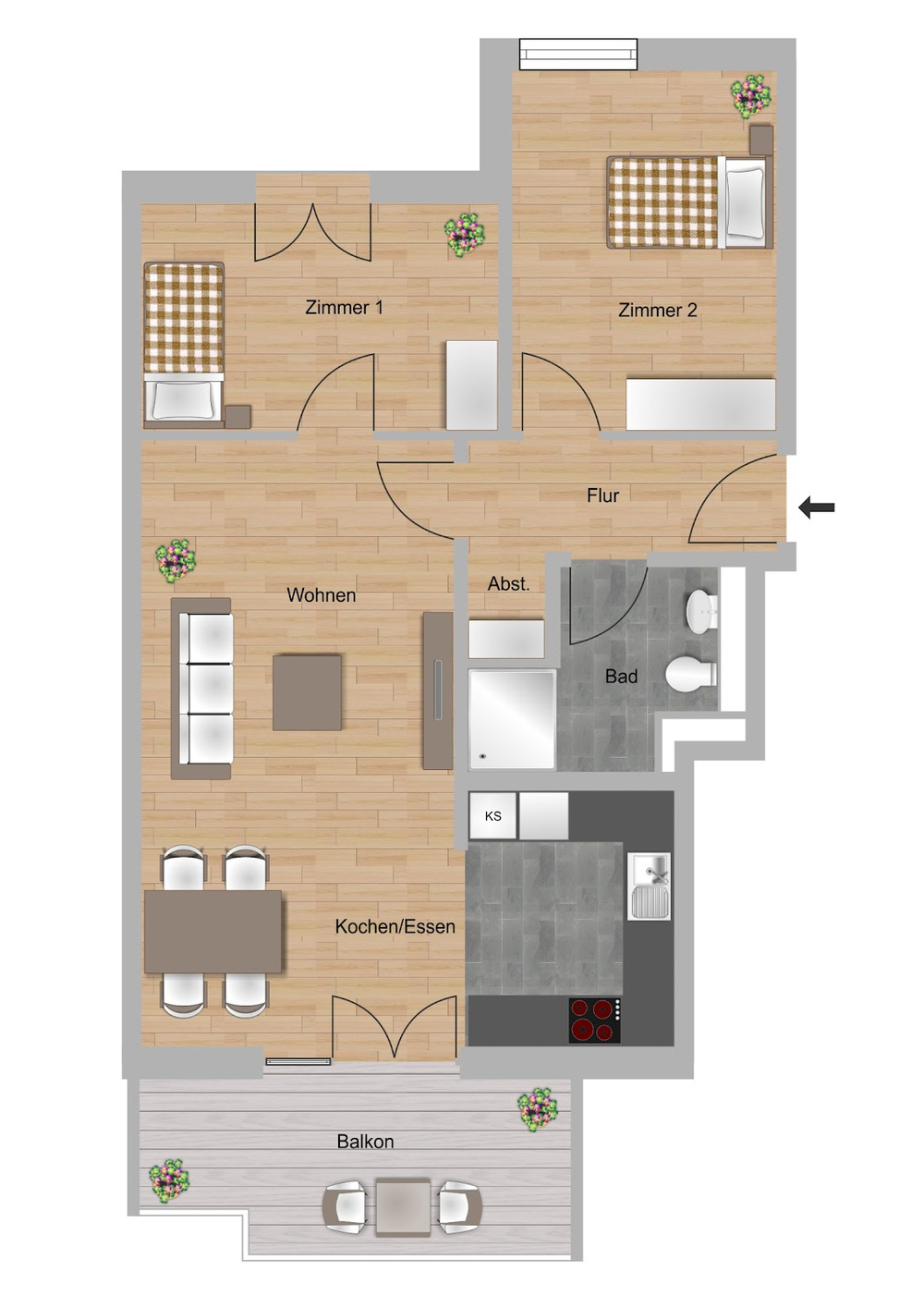 Grundriss Typ 3-I