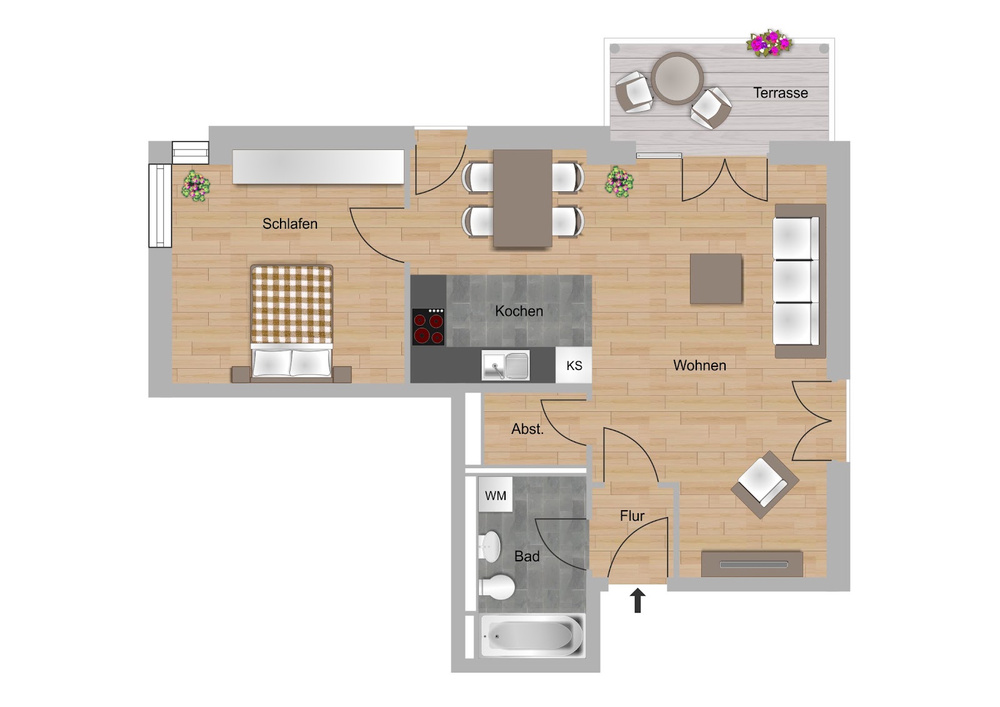 Grundriss 2xT