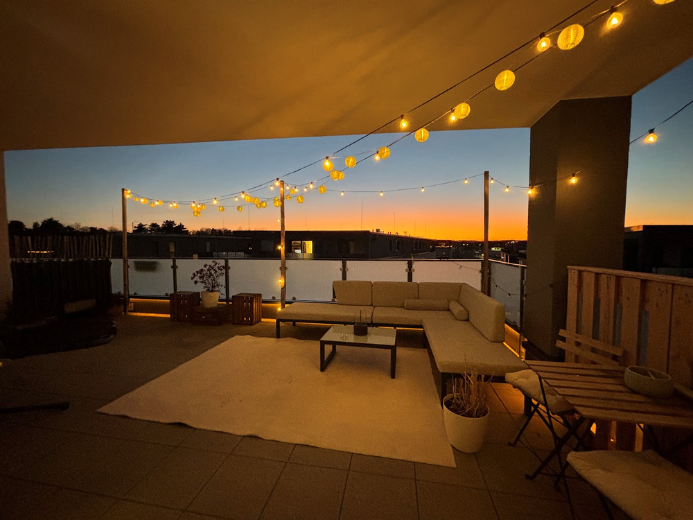 Dachterrasse - Abendstimmung