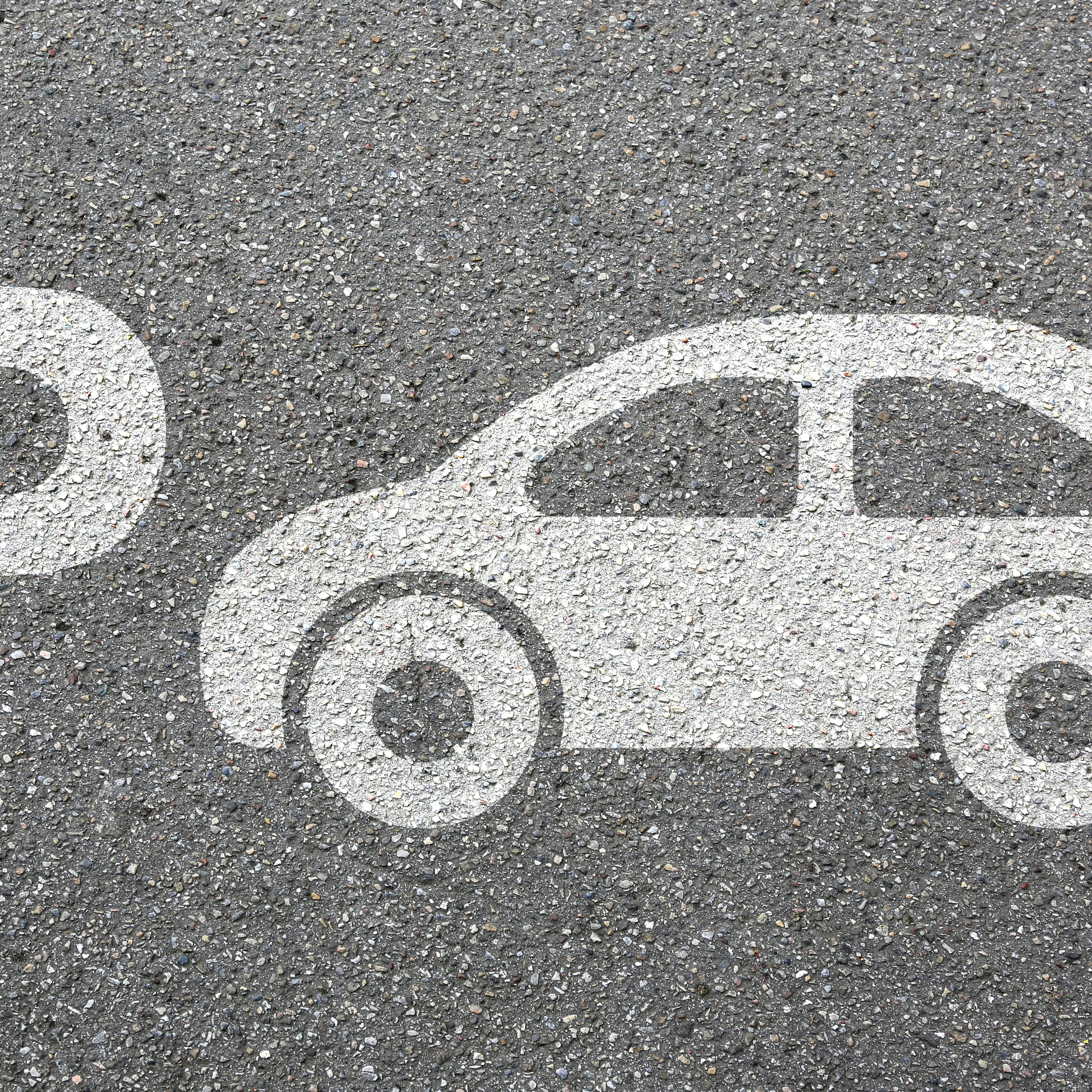 Icon von einem Auto mit einem großen P Symbol auf einem grauen Hintergrund 