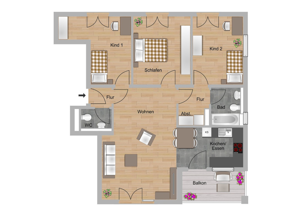 Grundriss Typ 4-U