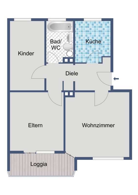 Praktische 3 Zimmer Wohnung mit Balkon in Eschwege - Foto 1