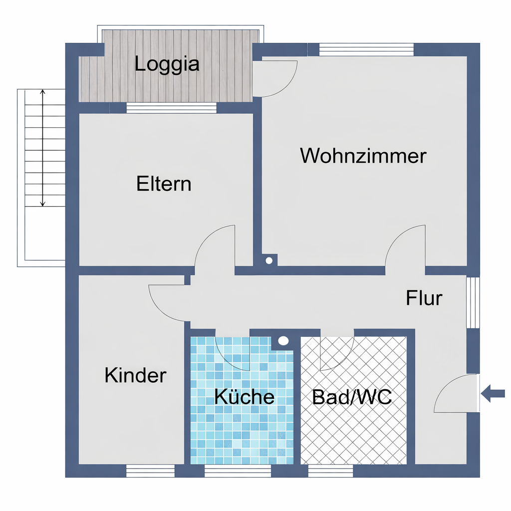 Wohnung mit Balkon im Erdgeschoss: Zuhause für Alltag und Gestaltung - Foto 2