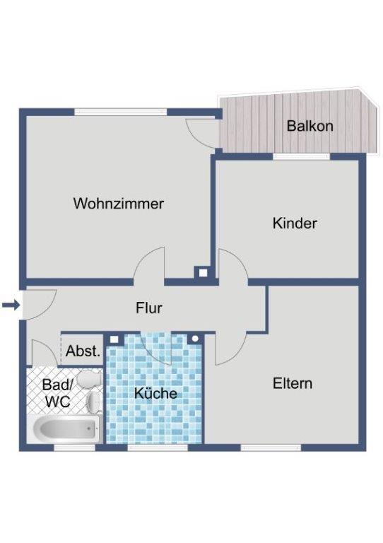 3-Zimmer-Wohnung für Paare und kleine Familien mit Herkules Blick! - Foto 1