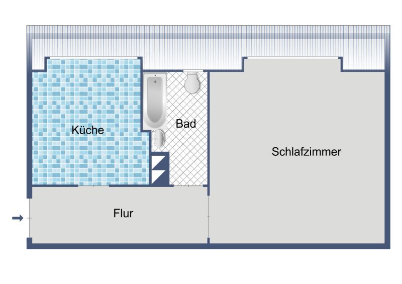 Singlewohnung mit praktischem Stauraum im Keller - Foto 2