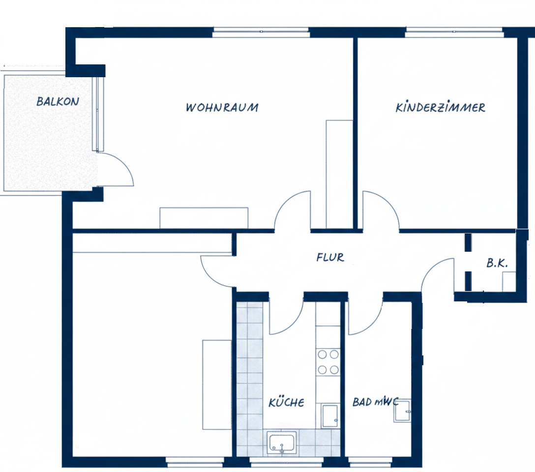 In Niederrad ankommen: 3 Zimmer mit Balkon für kleine Auszeiten - Photo 1