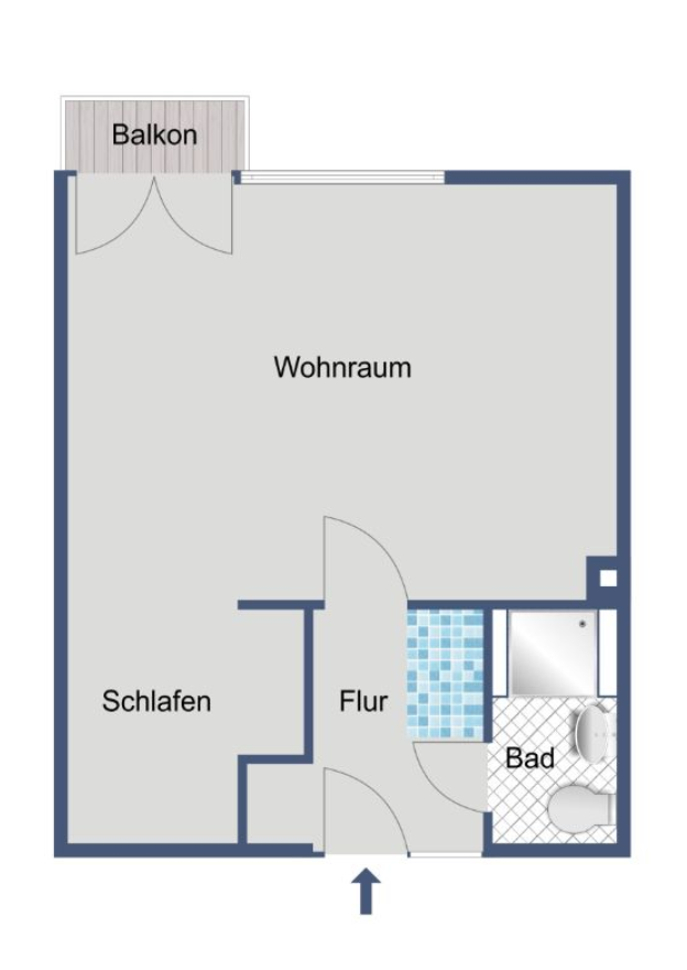 1 Zimmer Wohnung mit Balkon und Aufzug in Frankfurt Niederrad - Photo 3