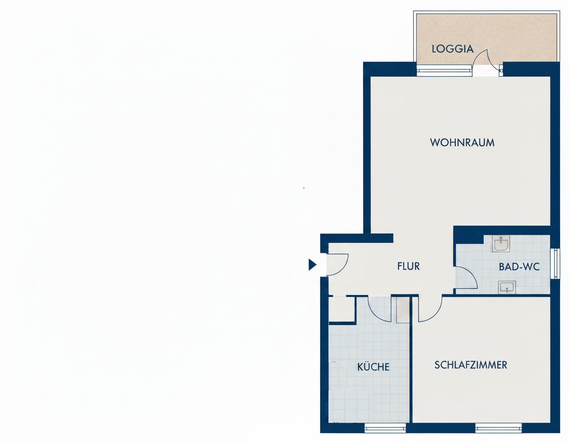 Im Ostend ankommen: 2 Zimmer mit Balkon für kleine Auszeiten - Photo 1